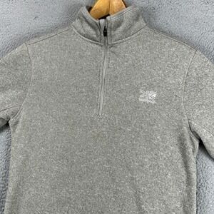 Karrimor Pullover Fleece Sweatshirt Mens XS Small‎ Gray Quarter Zip Sweater NEW